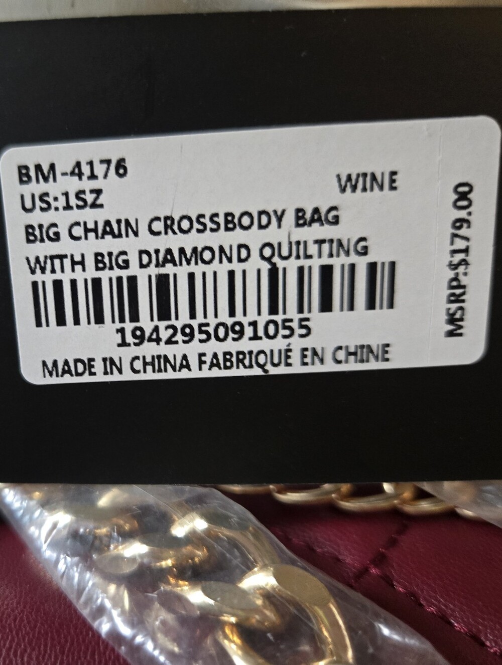 NWT Beautiful large BADGLEY MISCHKA Chain Crossbody/Purse AND BM Card Wallet - Picture 6 of 9